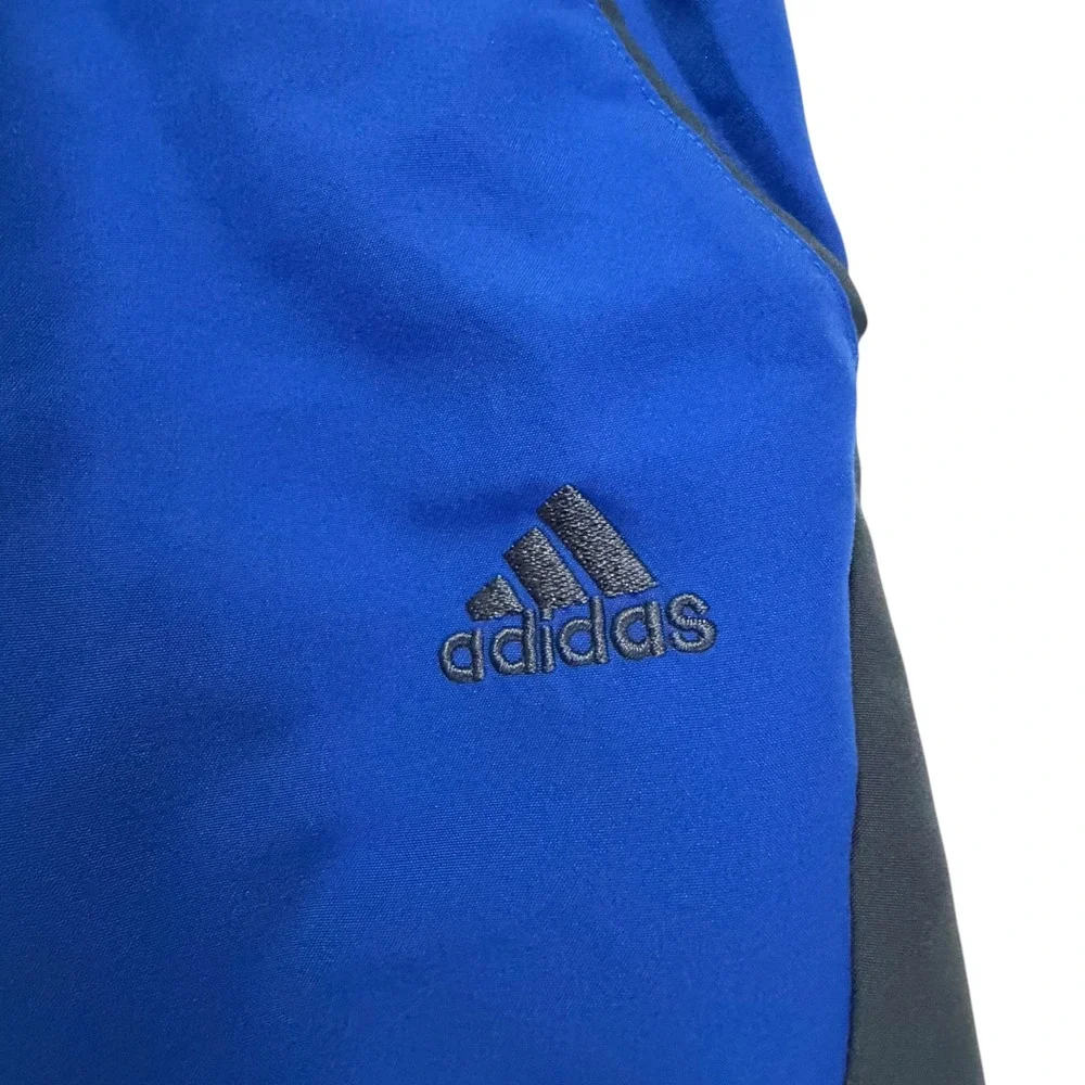Adidas Mens Royal Blue Athletic Shorts Grey Side Panel AY8771 Size Small